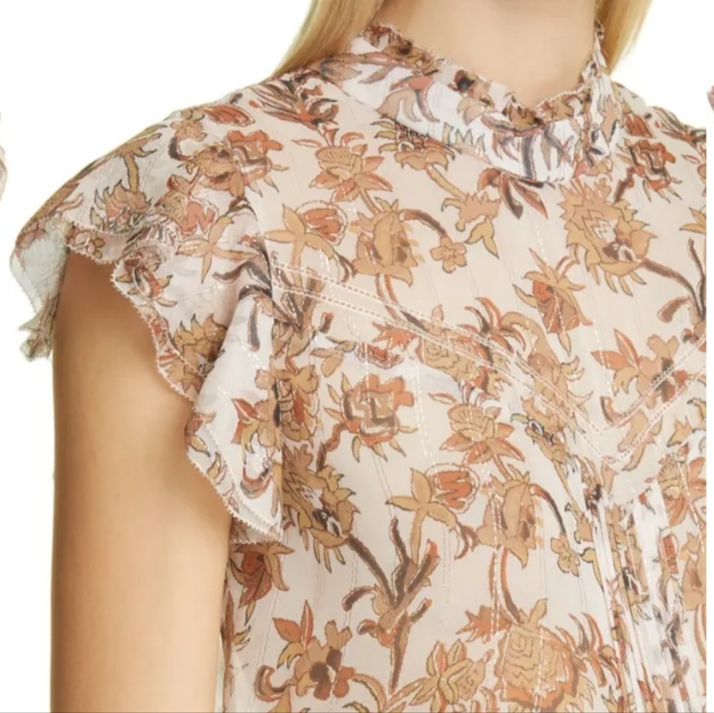 Veronica Beard Luciana silk blend blouse NWT